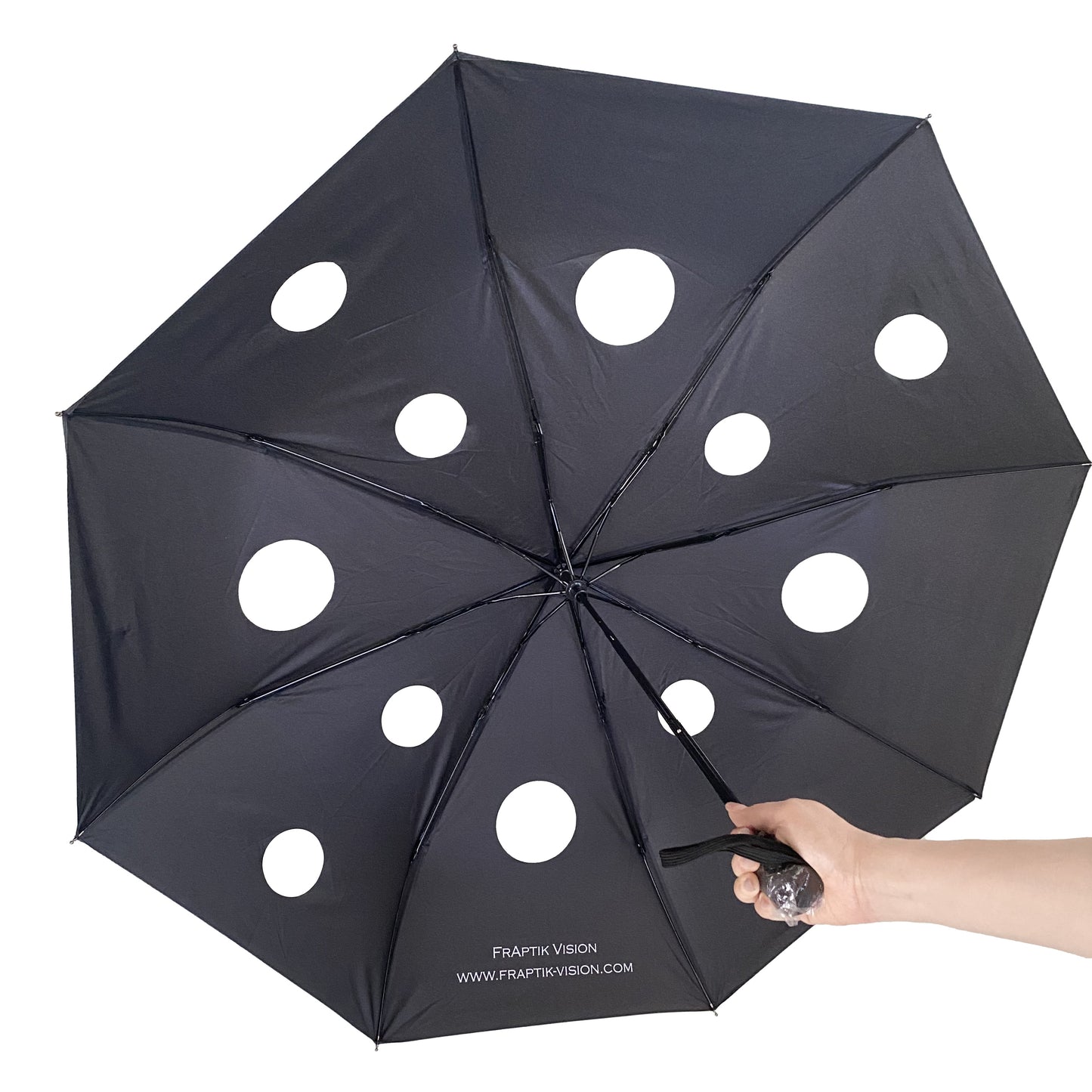 Haptischer Regenschirm mit Löchern